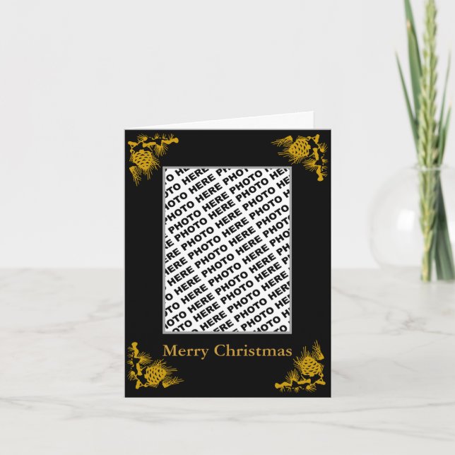 Inserte la tarjeta de las Felices Navidad de la (Anverso)