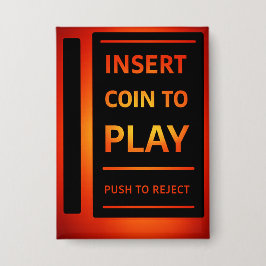 Inserte Moneda para Jugar Botón de Reverso de Arca