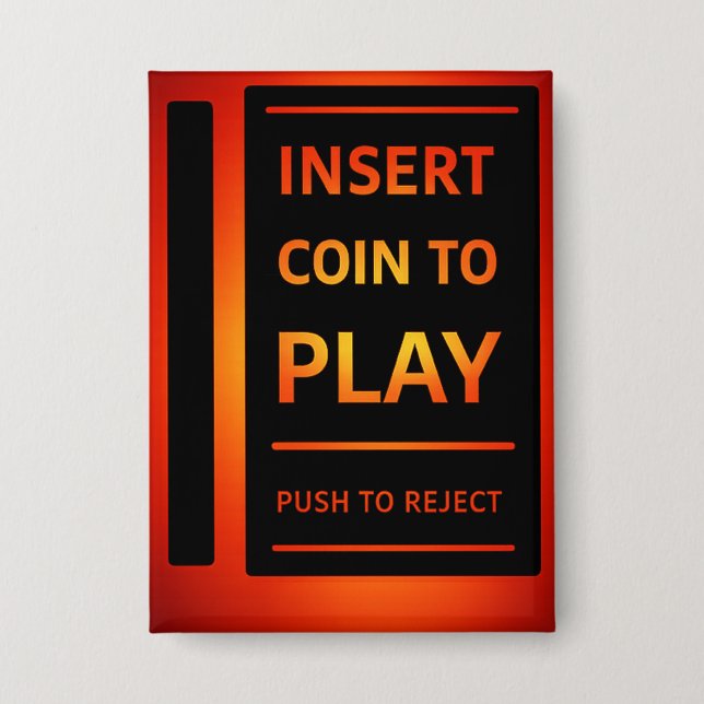 Inserte Moneda para Jugar Botón de Reverso de Arca (Anverso)