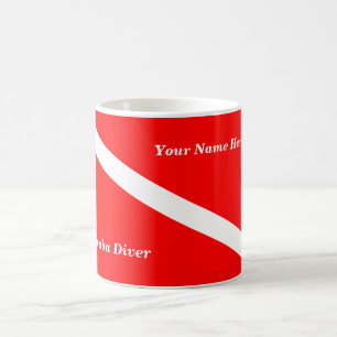 (Inserte su nombre) taza de café del buceador