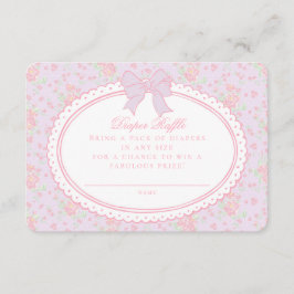 Inserto de Invitación para Rifa de Pañales Floral