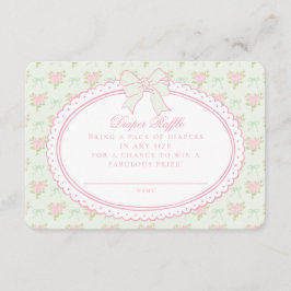 Inserto de Invitación para Rifa de Pañales Floral