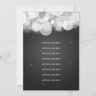 Inserto de Programa de Boda Glow & Sparkle Negro