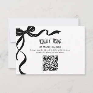 Inserto de respuesta de código QR para boda con la