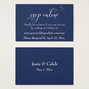 Inserto de RSVP de boda en línea, negro, guión, bl