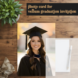 Inserto de tarjeta de foto para invitación de grad