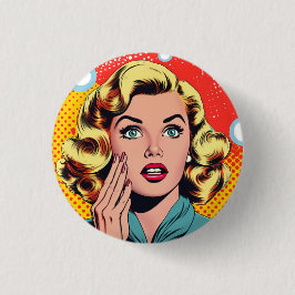 Insigne inspirado en el arte pop, botón de pin, in