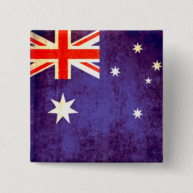 Insignia australiana del botón de la bandera en (Anverso)