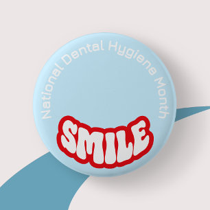 Insignia/ botón del mes nacional de higiene dental