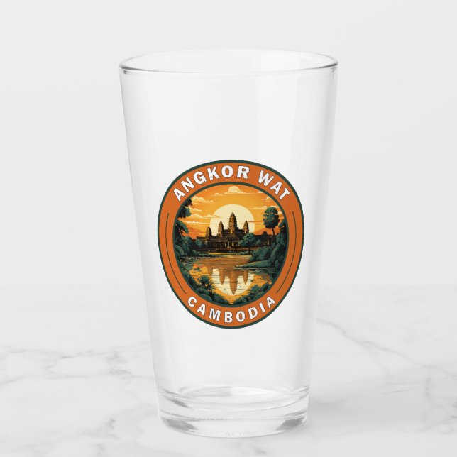 Insignia de arte de viajes Angkor Wat Cambodia (Anverso)