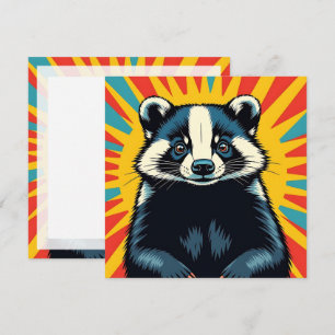Insignia de arte pop cuto en blanco