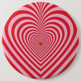 Insignia de botón - Corazones de ilusión óptica