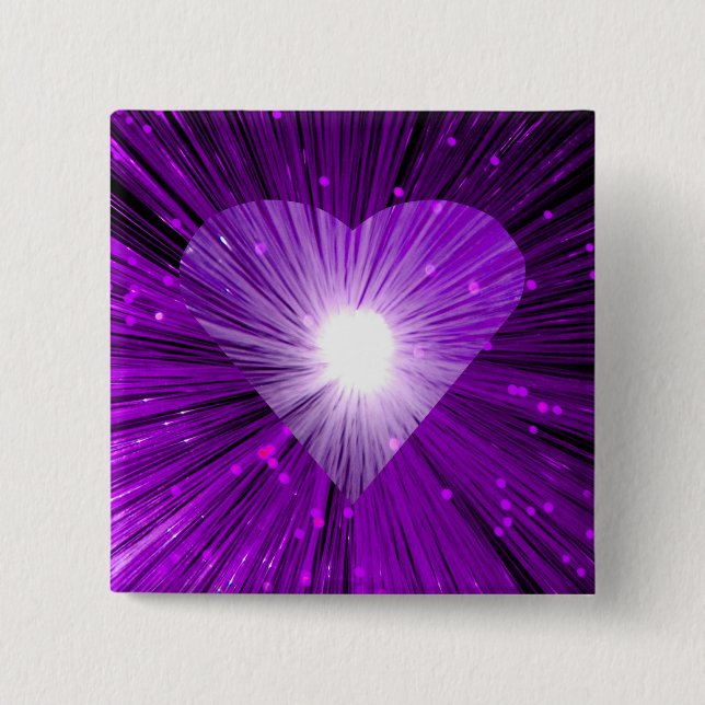 Insignia de botón cuadrado de Purple Heart (Anverso)