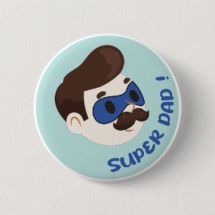 Insígnia de botón de dibujos animados de Super Pap