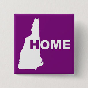Insignia de botón de New Hampshire, hogar lejos de