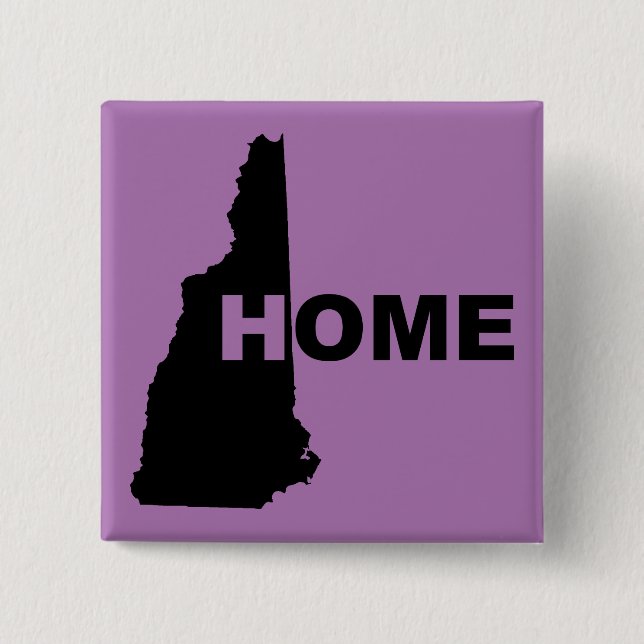 Insignia de botón de New Hampshire, hogar lejos de (Anverso)