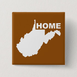 Insígnia de botón de West Virginia, hogar lejos de
