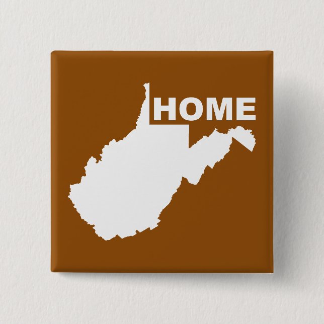Insígnia de botón de West Virginia, hogar lejos de (Anverso)