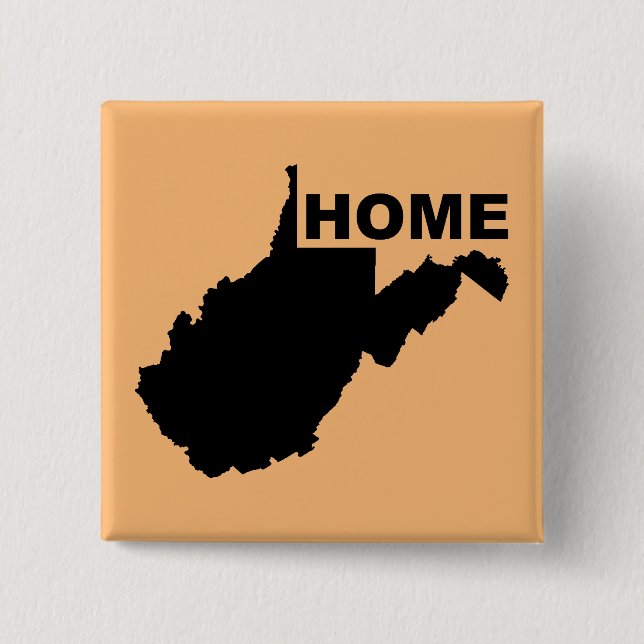 Insígnia de botón de West Virginia, hogar lejos de (Anverso)
