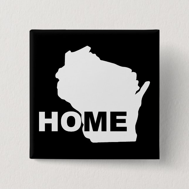 Insignia de botón de Wisconsin hogar lejos del est (Anverso)