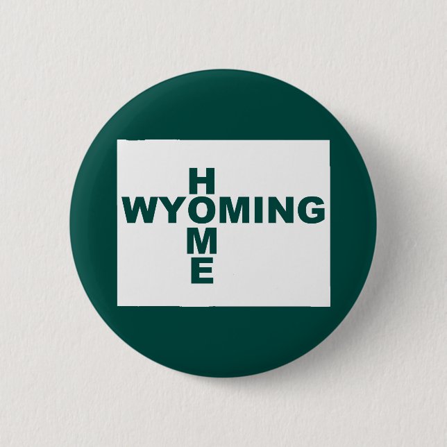Insígnia de botón de Wyoming Hogar Lejos del Estad (Anverso)