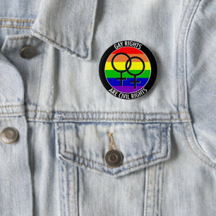 Insígnia de botón - Los derechos de los gays son d