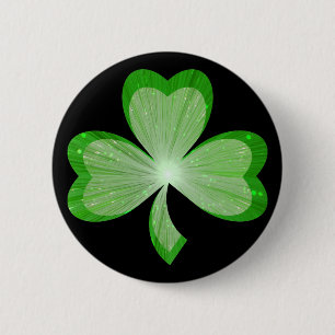 Insignia de botón Shamrock negra