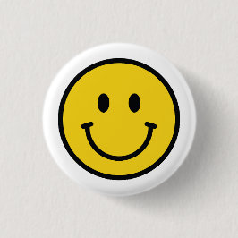 Insígnia de cara sonriente, botón. Insígnia/ Botón