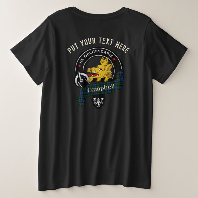 Insignia de clan Campbell personalizada para adult (Reverso del diseño)