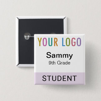 Insígnia de nombre de estudiante Botón del logotip