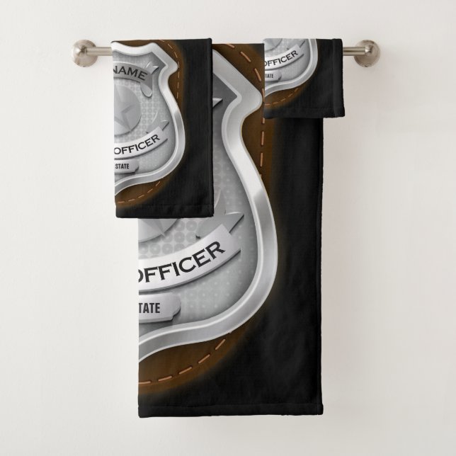 Insignia de NOMBRE de policía de sheriff (In situ)