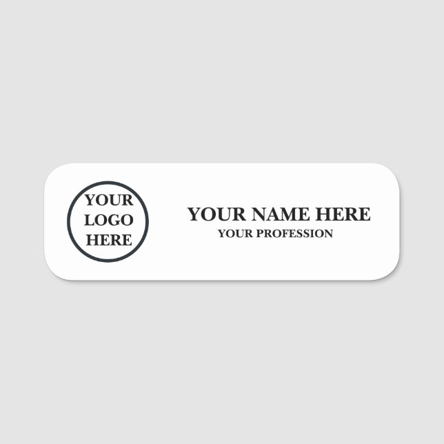 Insígnia de placa de nombre de empleado con logoti (Anverso)