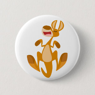 Insignia de salto del botón del canguro del dibuj