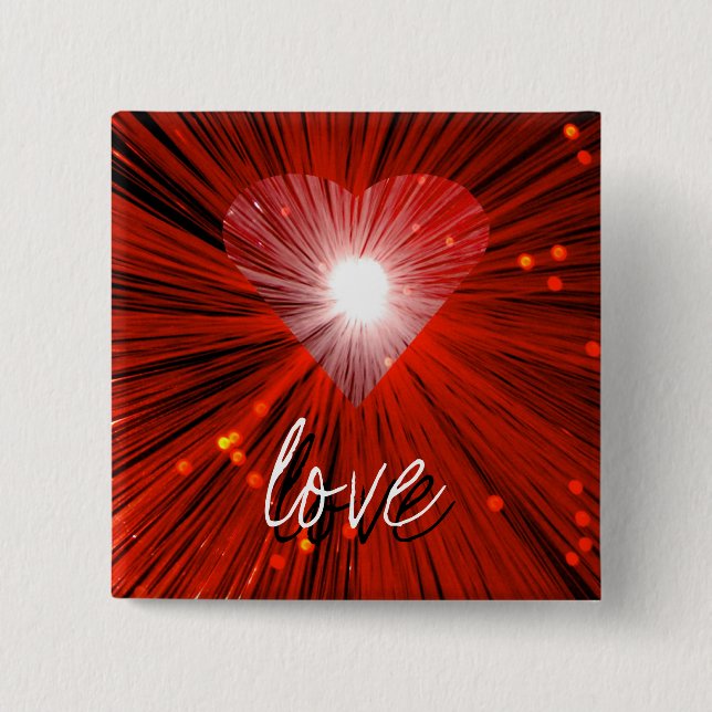 Insignia del botón 'amor' del corazón rojo (Anverso)