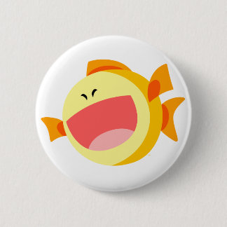 Insignia del botón Cute Happy Personalizado Fish