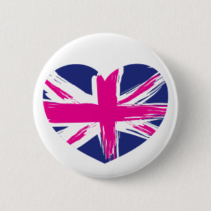 Insignia del botón de la bandera de Union Jack