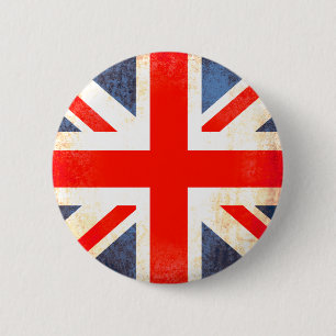 Insignia del botón de la bandera del Union Jack e