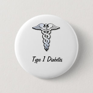 Insignia del botón de la diabetes del tipo 1 -