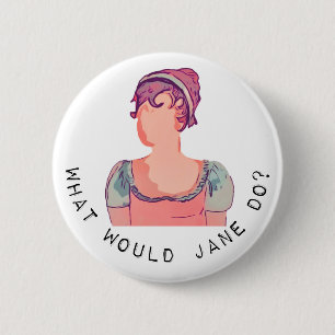 Insignia del botón de la pregunta de Jane Austen