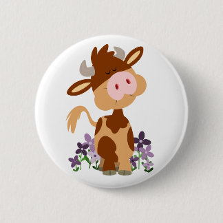 Insignia del botón de la vaca del Personalizado de
