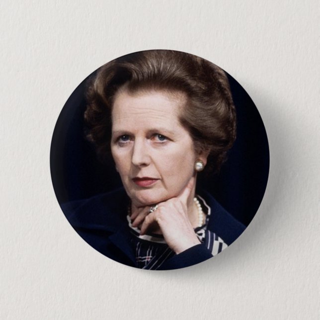 Insignia del botón de Margaret Thatcher (Anverso)