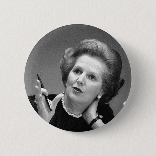 Insignia del botón de Margaret Thatcher (Anverso)
