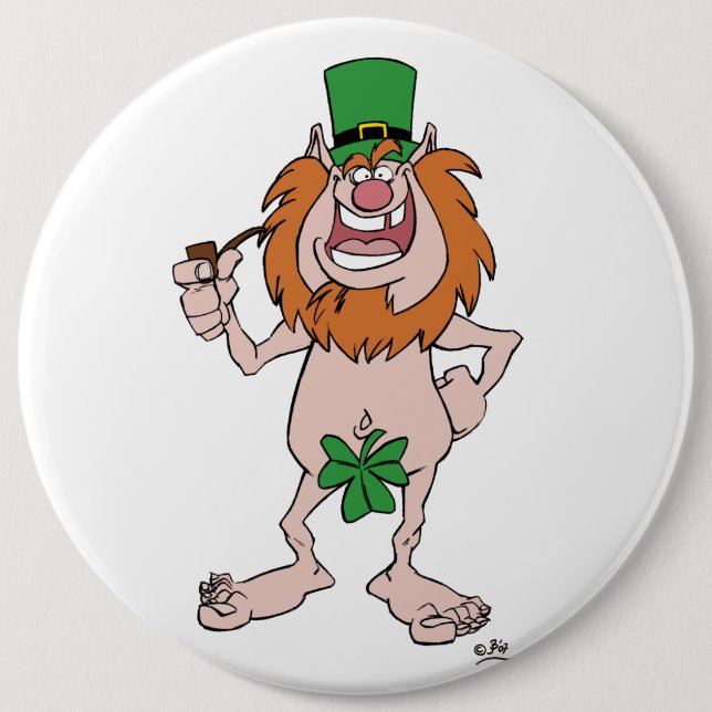 Insignia del botón de St Patrick Leprechaun (Anverso)