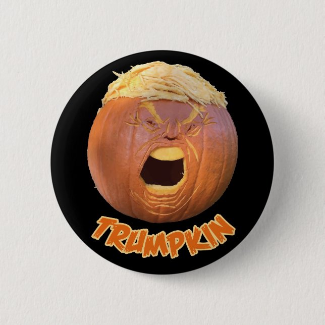 Insignia del botón de Trumpkin Halloween (Anverso)