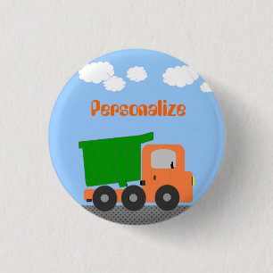 Insignia del botón del camión de volcar