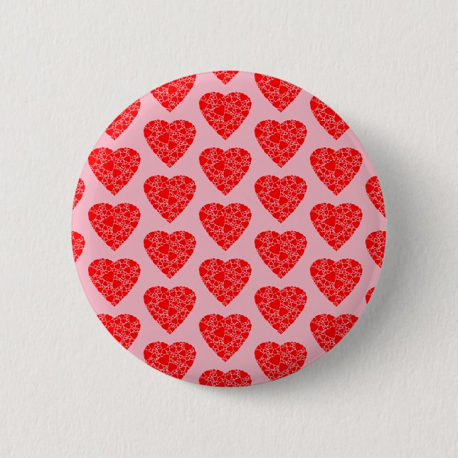 Insignia del botón del corazón de amor del día de  (Anverso)