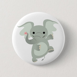 Insignia del botón del elefante del dibujo animado