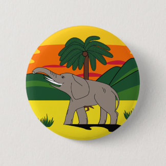 Insignia del botón del elefante y de la palmera de