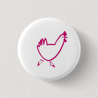 Insignia del botón del fiesta de gallina