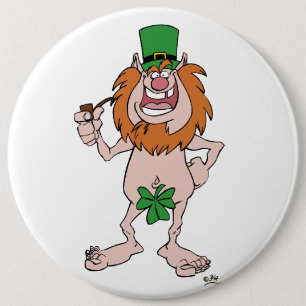 Insignia del botón del Leprechaun de St Patrick